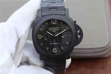 panerai ceramic gmt replica|panerai luminor gmt review.